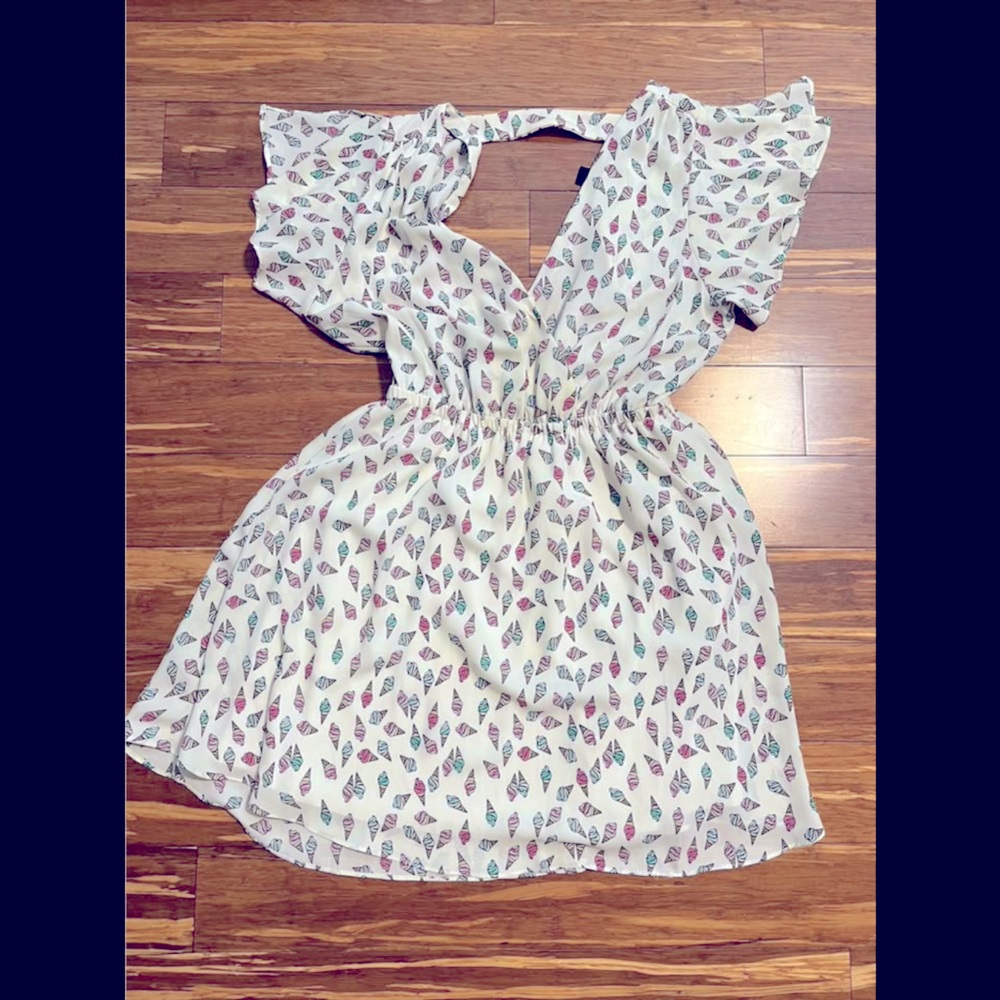 Charming women Dress with ice cream cone Print